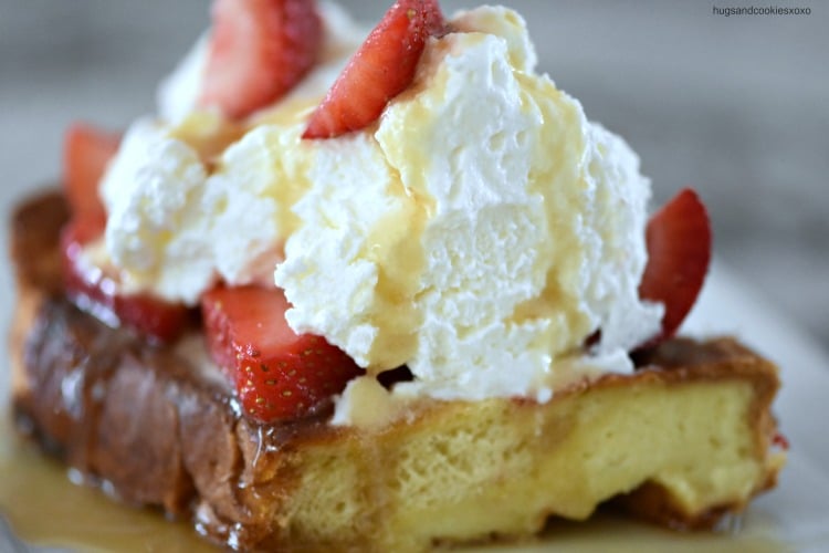 Strawberries and Cream Overnight Challah French Toast