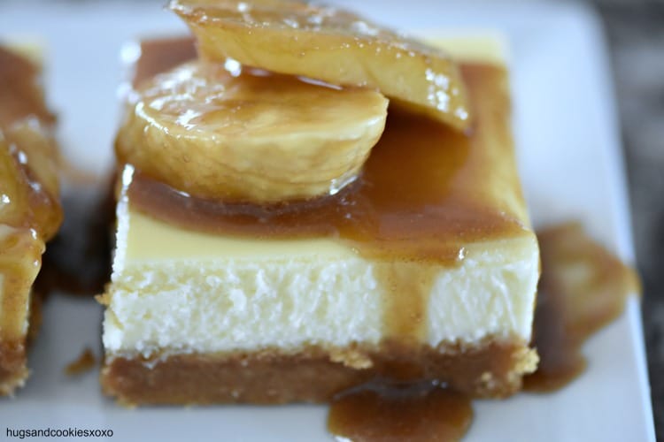 Bananas Foster Cheesecake Squares