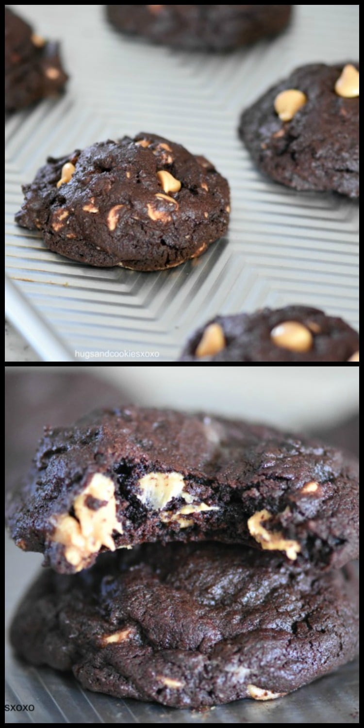 Double Chocolate Peanut Butter Chip Cookies