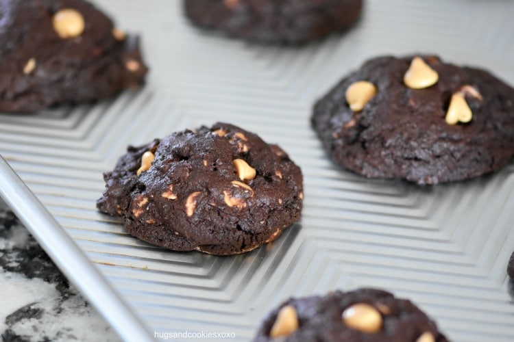 Double Chocolate Peanut Butter Chip Cookies