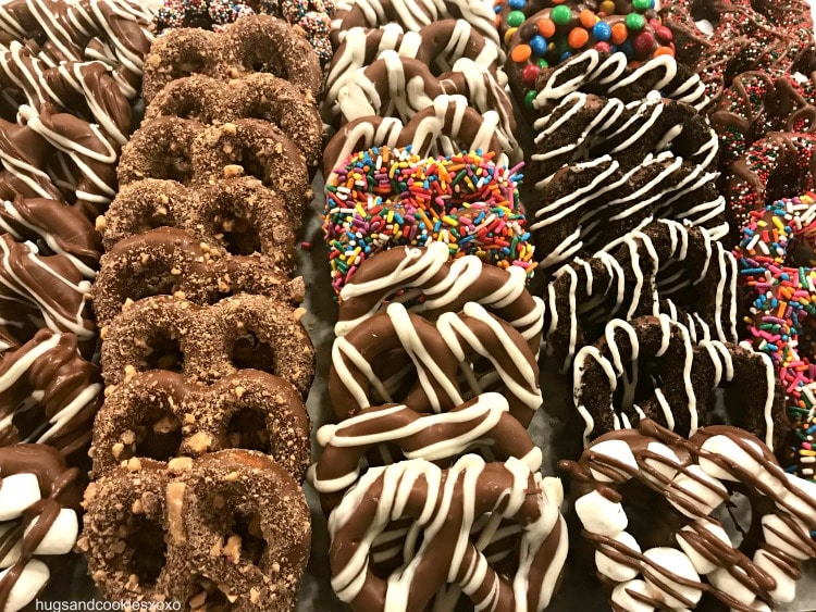 Chocolate Pretzels With Toppings