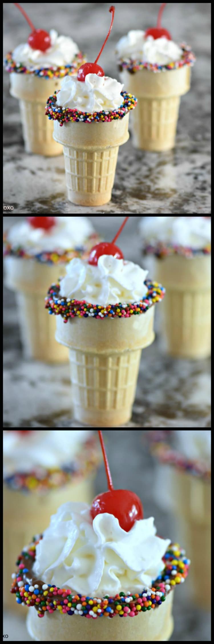 Sprinkled Sipping Cones