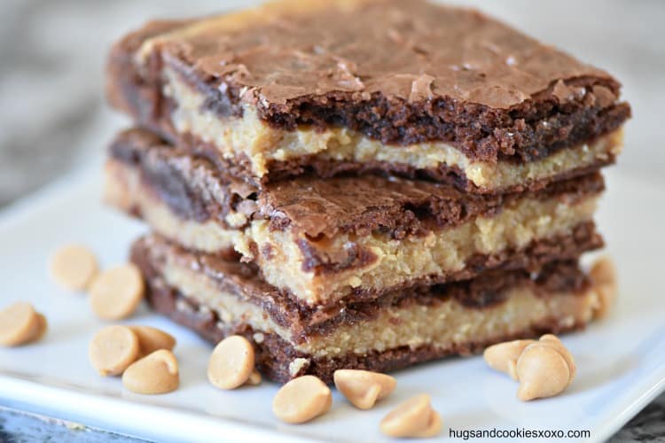 Peanut Butter Stuffed Brownies