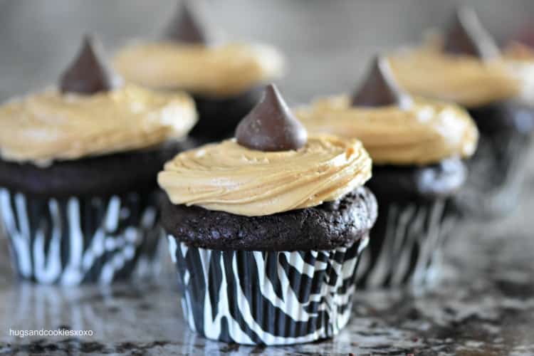 Chocolate Peanut Butter Cupcakes