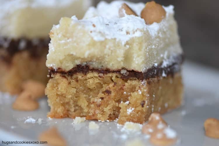 Peanut Butter Brownie Crumb Cake