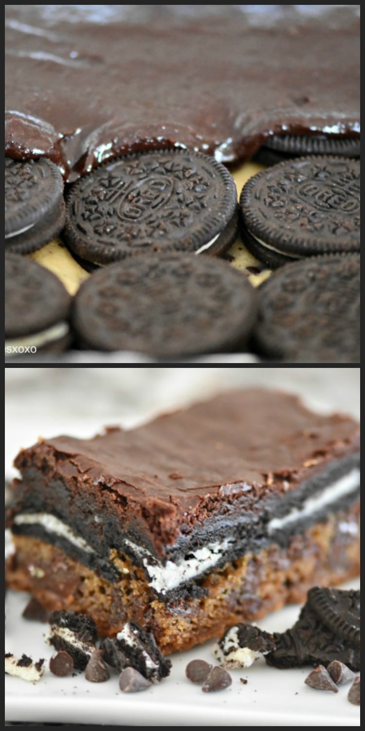 Chocolate Chip Oreo Cookie Brownies