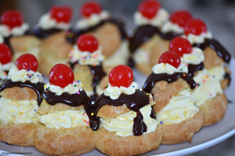 Hot Fudge Cream Puff Ring