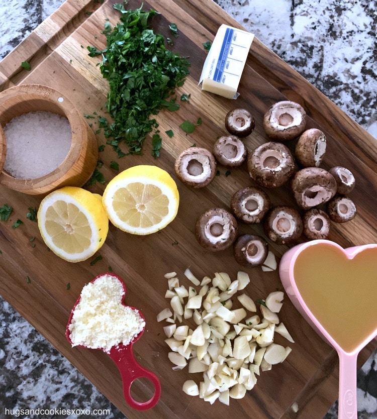 Garlic Butter Chicken Thighs With Cremini Mushrooms