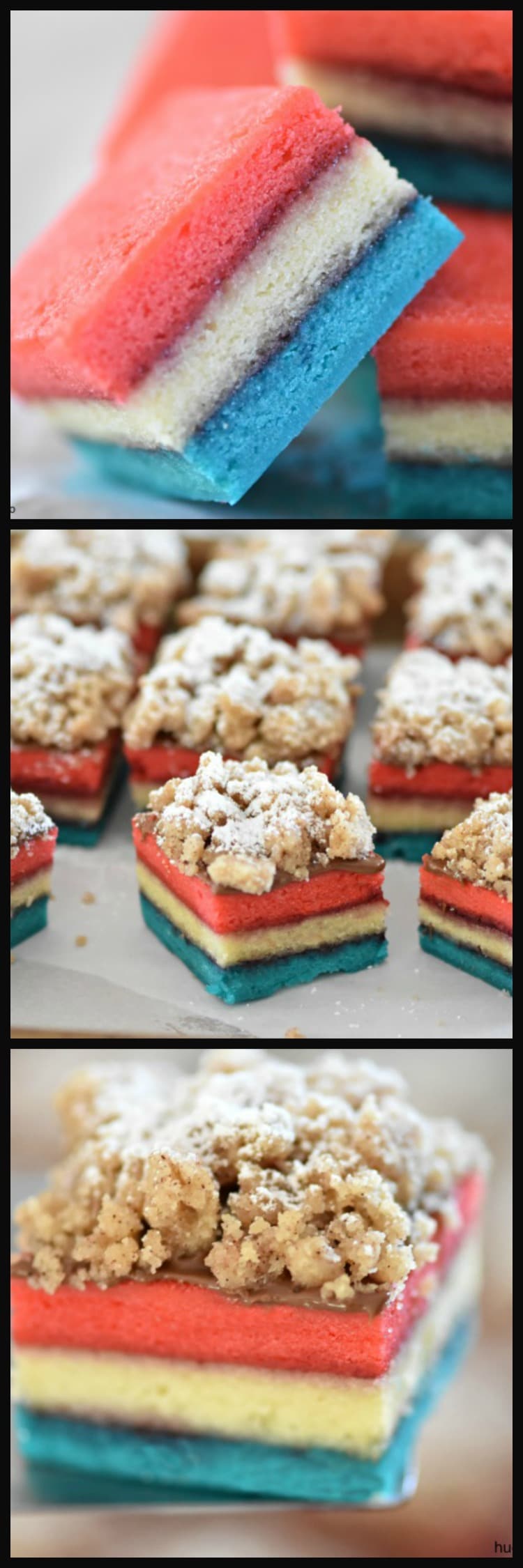 July 4th Rainbow Crumb Cake Cookies