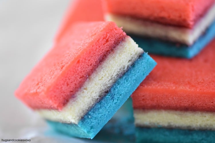 July 4th Rainbow Crumb Cake Cookies