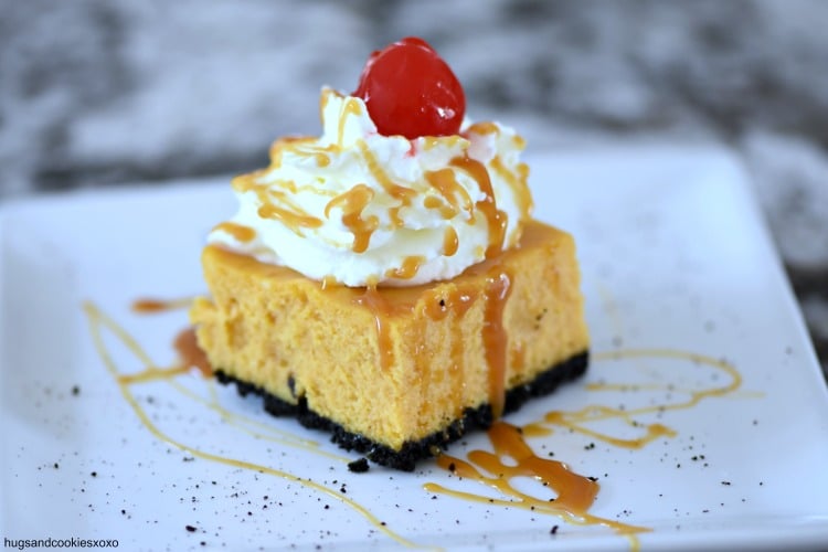 Caramel Pumpkin Cheesecake Bars