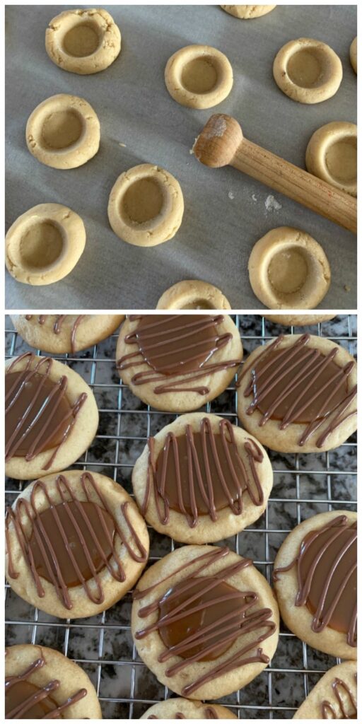 Caramel Chocolate Shortbread Cookies