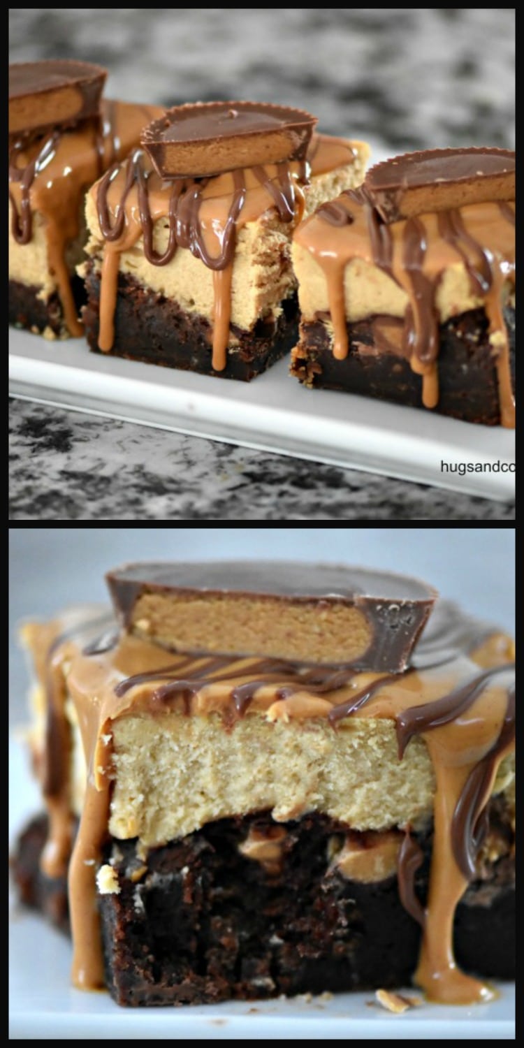 Peanut Butter Cup Cheesecake Brownies