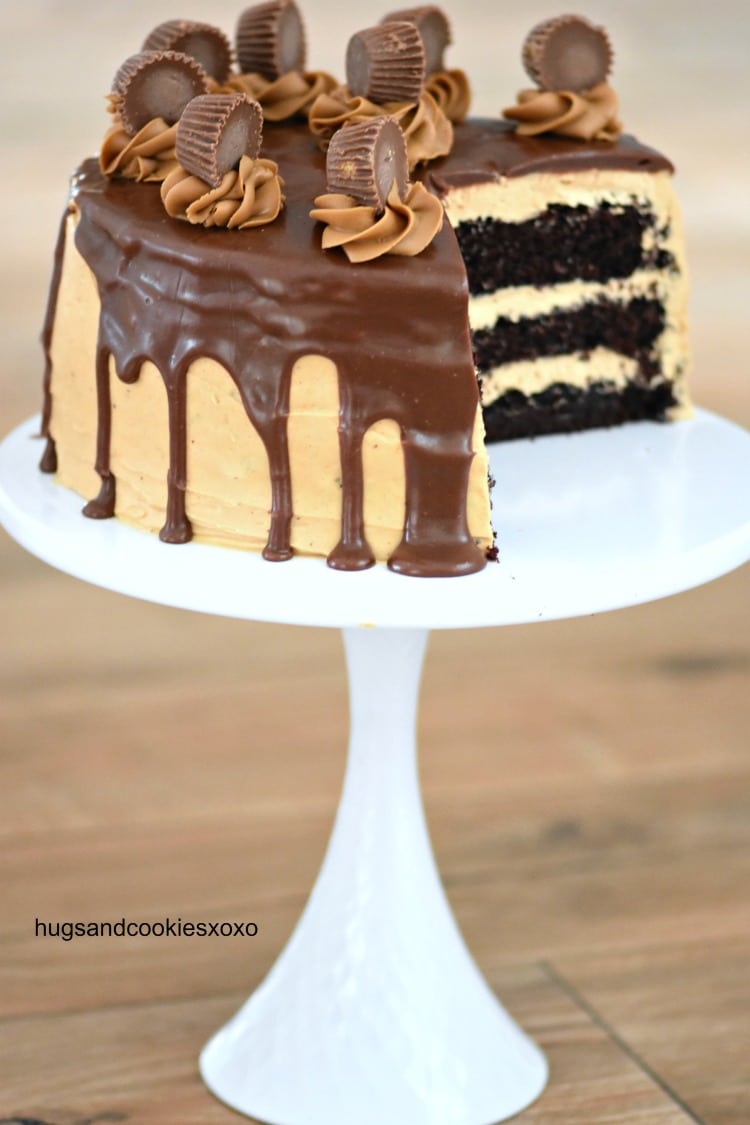 Chocolate Peanut Butter Drip Cake