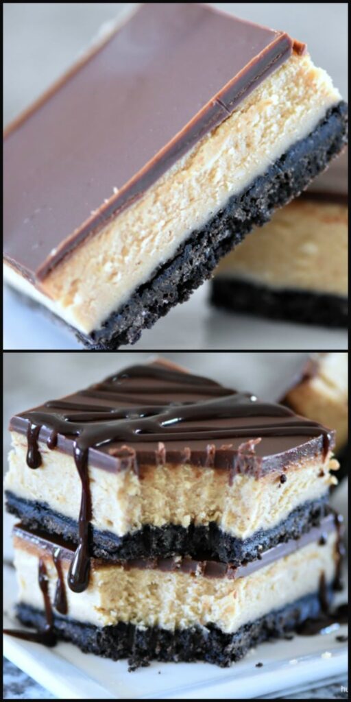 Chocolate Peanut Butter Cheesecake Bars