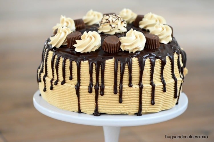 Peanut Butter Chocolate Drip Cake