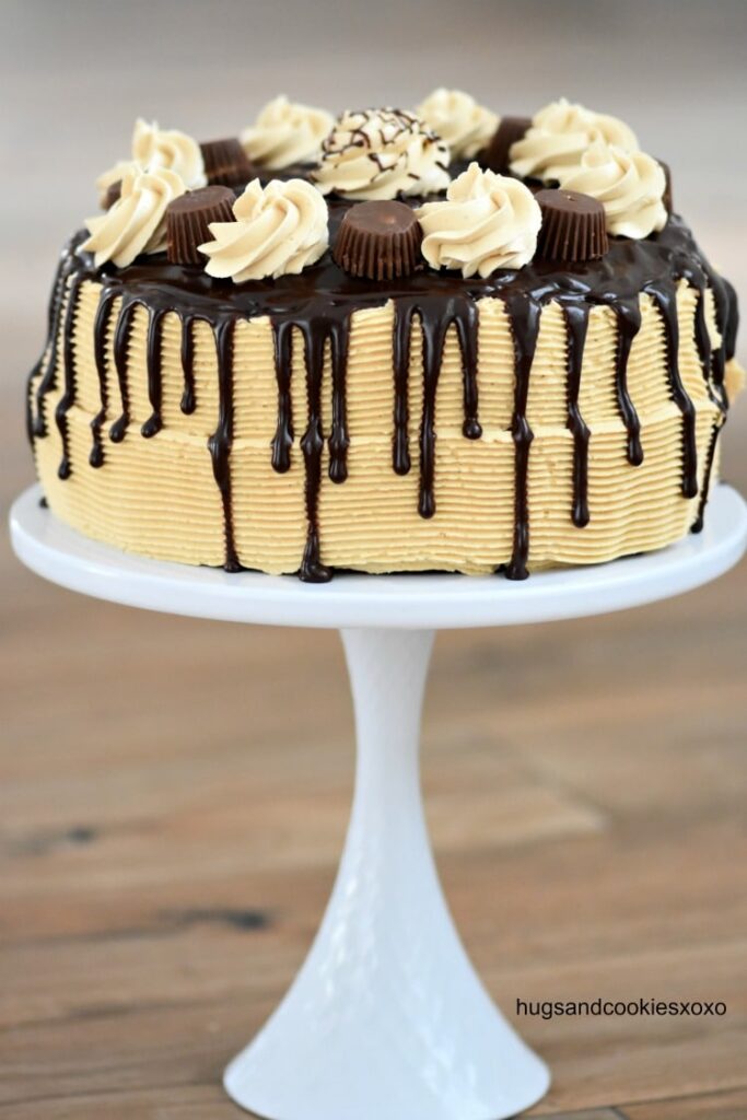 Peanut Butter Chocolate Drip Cake
