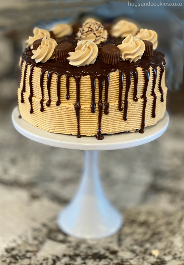 Peanut Butter Chocolate Drip Cake