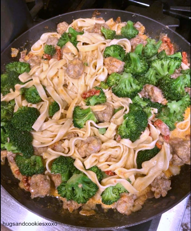  Sausage and Broccoli in Sun Dried Tomato Cream Sauce