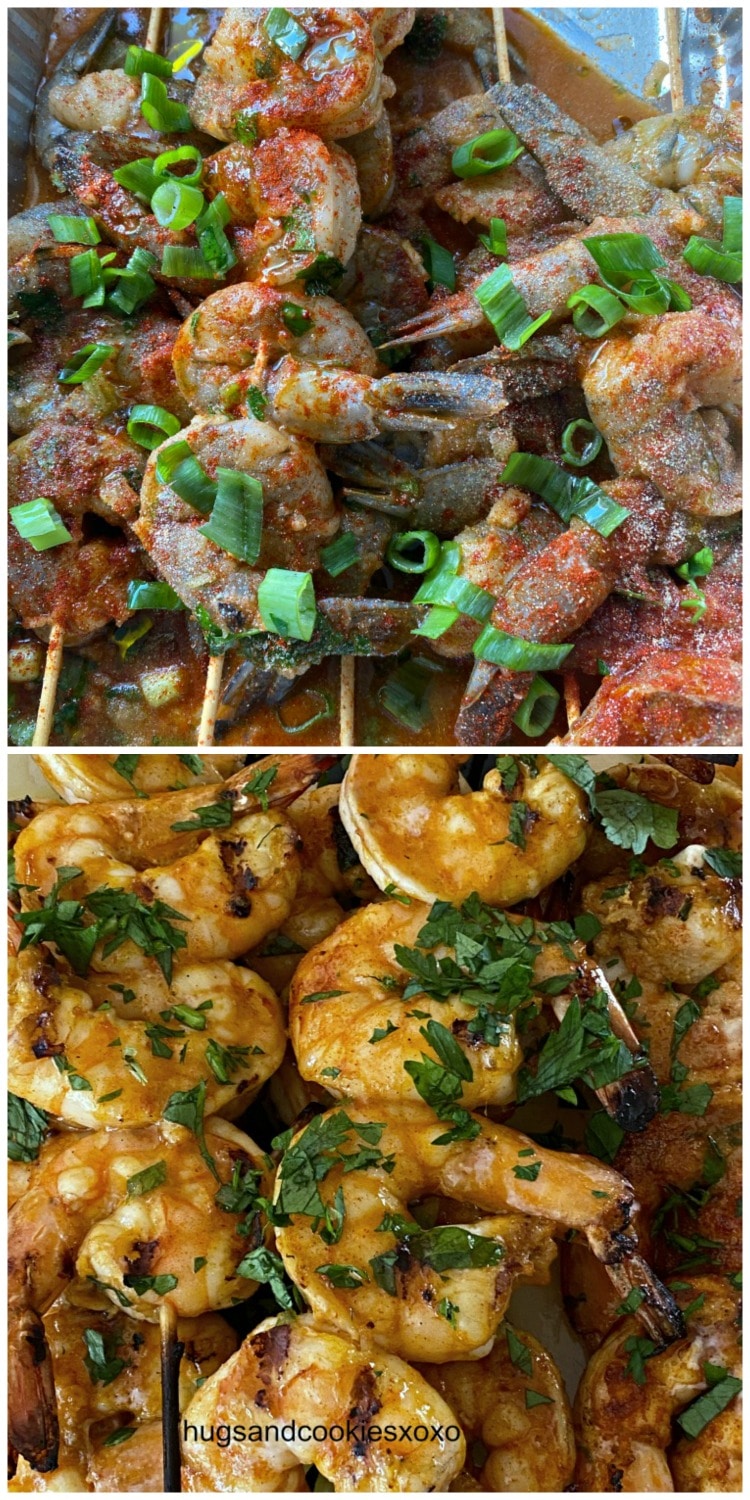 Bourbon Shrimp with scallions