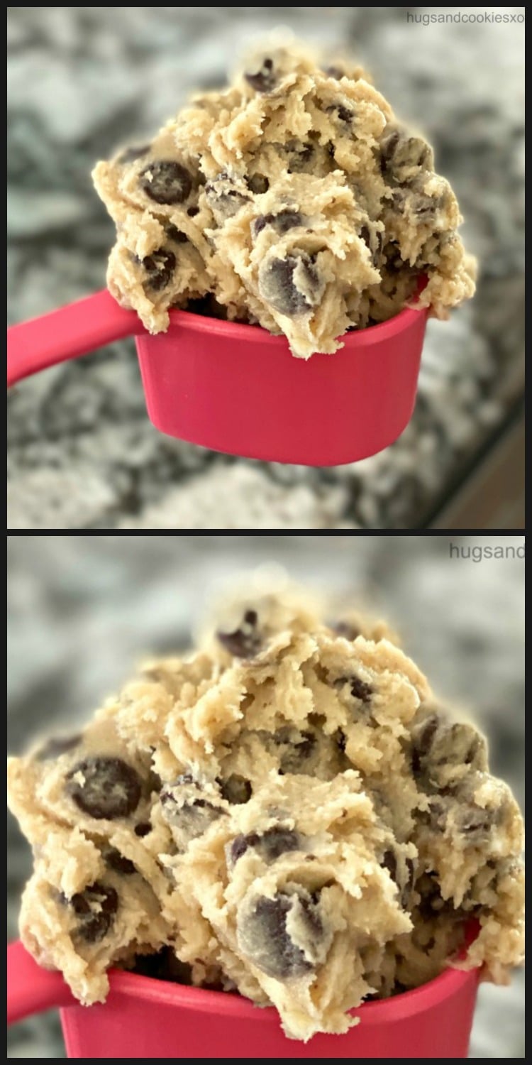 edible cookie dough with chocolate chips