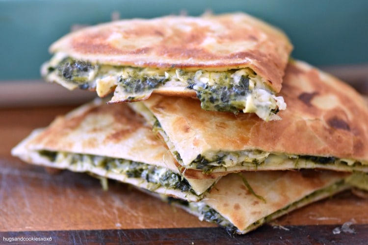 spinach artichoke quesadilla