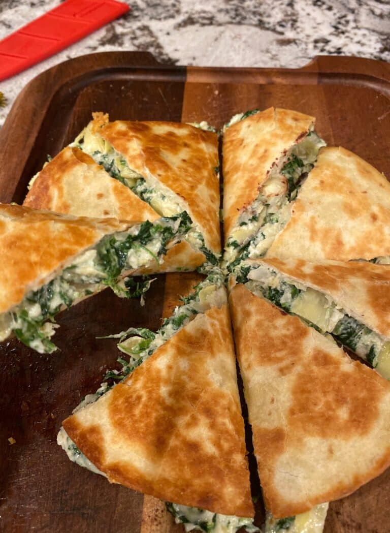 Spinach Artichoke Quesadilla