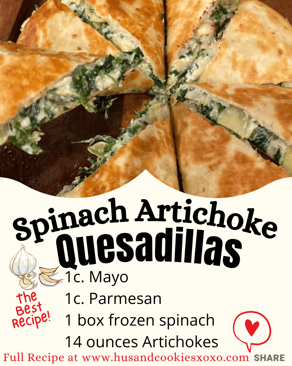 Spinach Artichoke Quesadilla