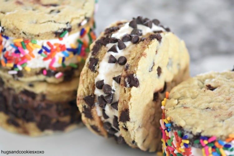 Homemade Chipwiches and sprinkles