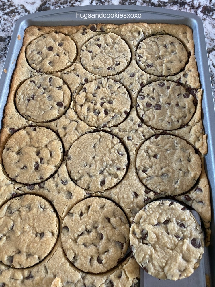 warm chocolate chip cookies