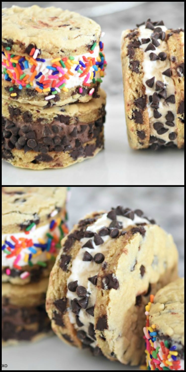 Homemade Chipwiches with cookies