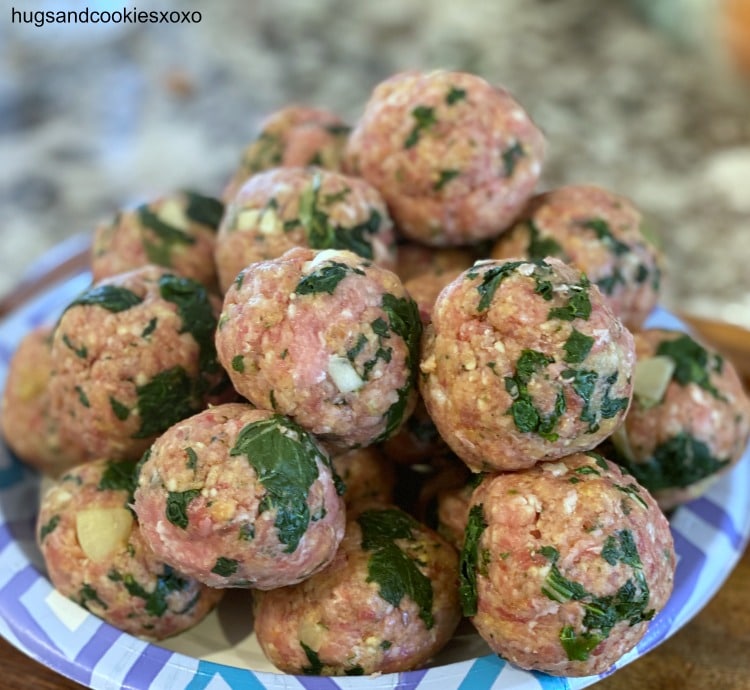 spinach garlic meatballs