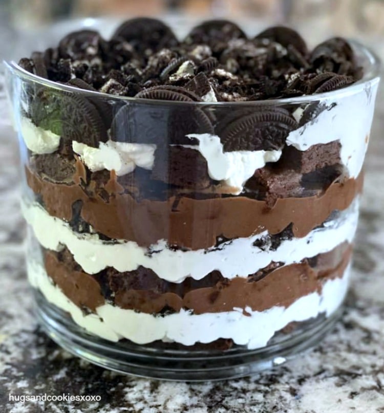 Cookies and Cream Brownie Trifle