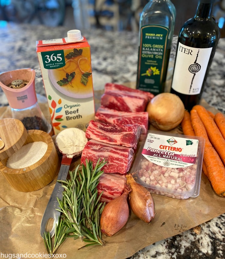 Red Wine Short Ribs imgredients