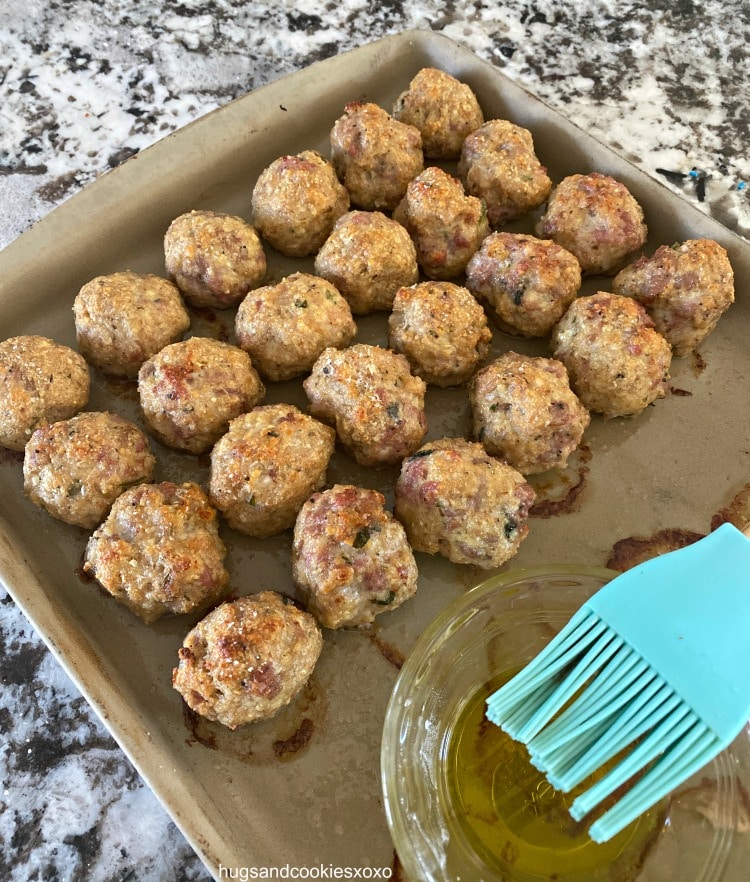 Oven Baked Chicken Meatballs