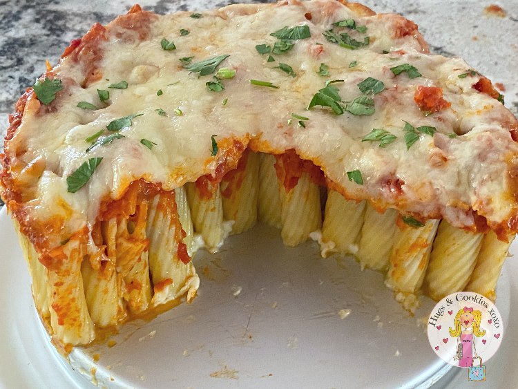 Cheesy Rigatoni Cake