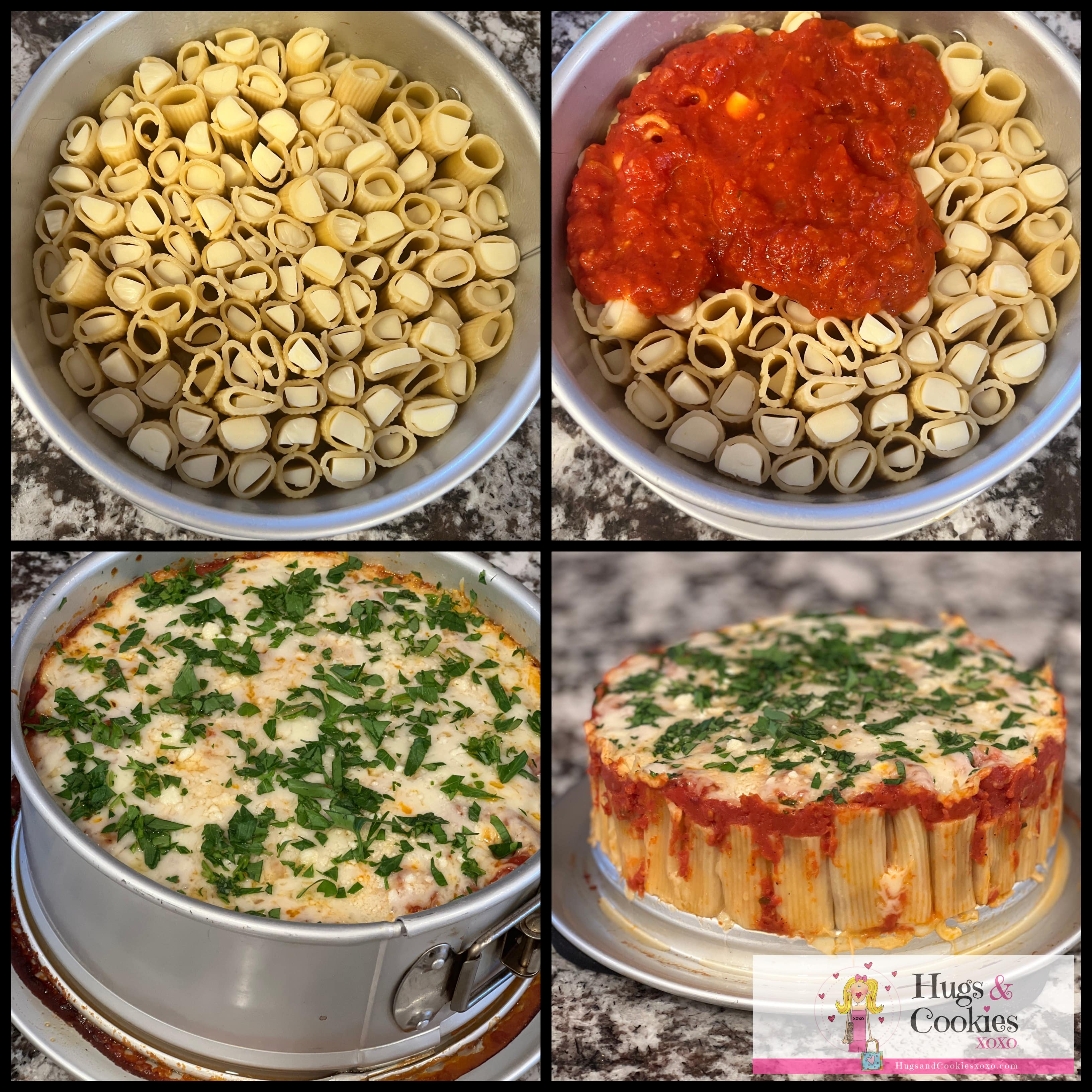 Cheesy Rigatoni Cake