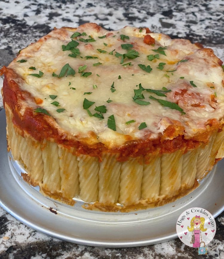 Cheesy Rigatoni Cake