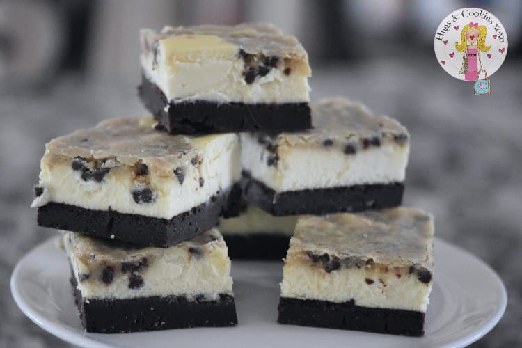 Brownie Cheesecake Bars with Cookie Dough