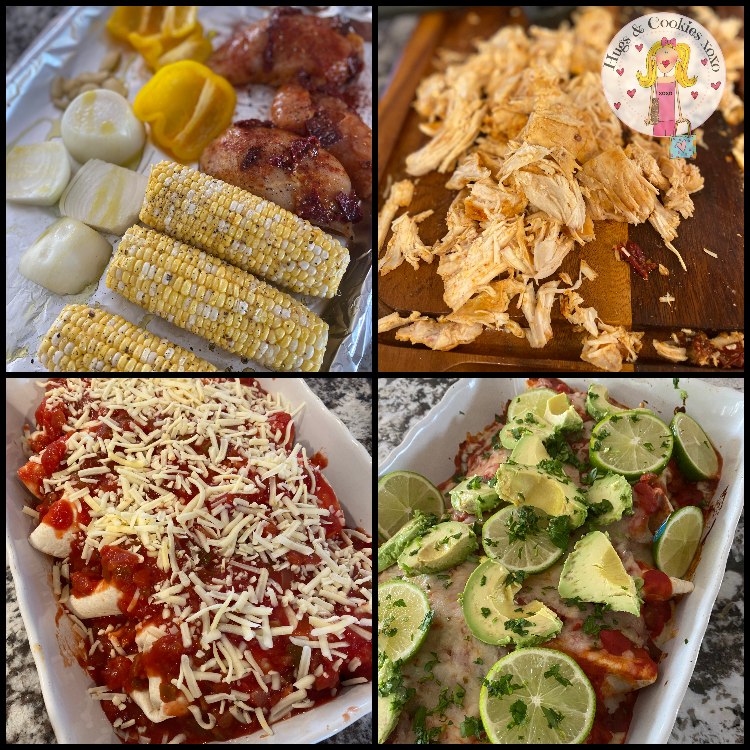 Chicken and Roasted Corn Enchiladas