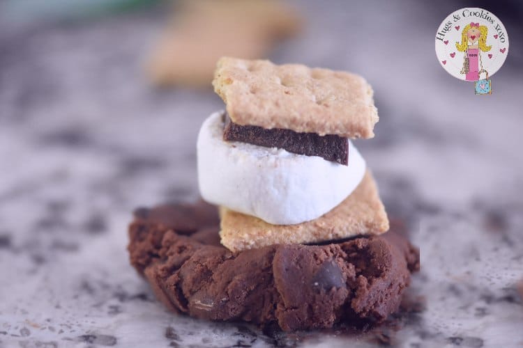 Chocolate S'mores Stuffed Cookies