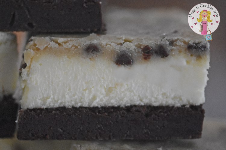Brownie Cheesecake Bars with Cookie Dough