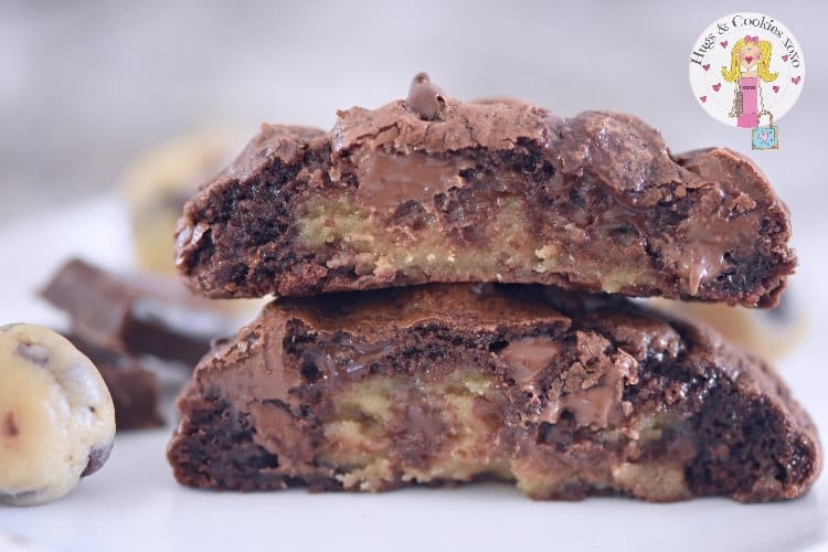 Chocolate Cookies Stuffed With Cookie Dough