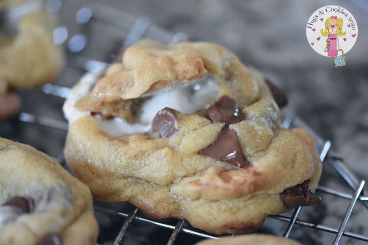 Jumbo S'mores Stuffed Cookies