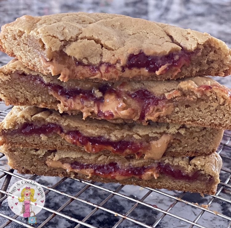 Peanut Butter and Jelly Stuffed Cookies