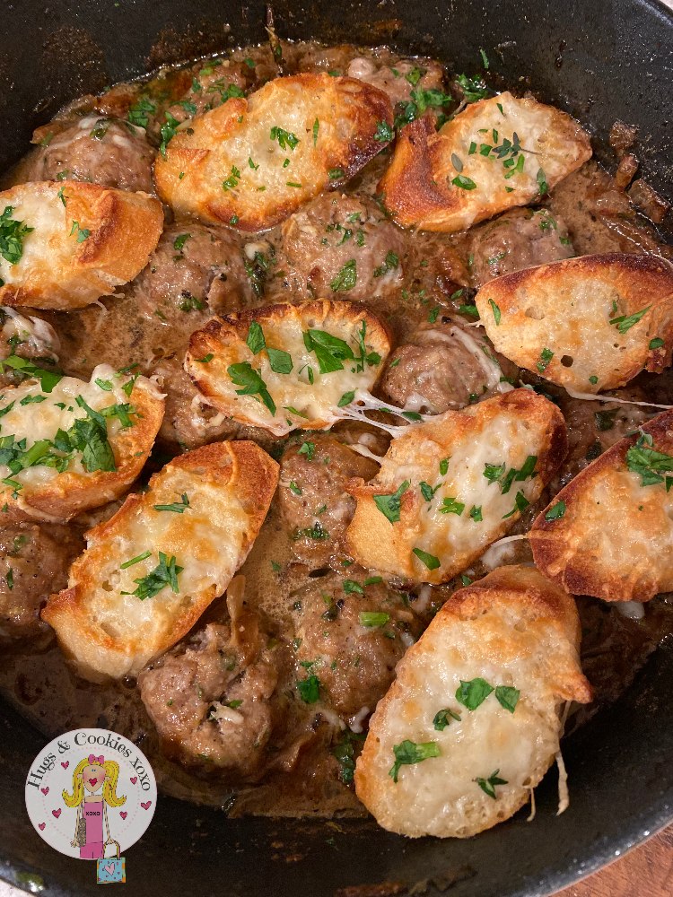 French Onion Meatballs