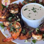 Charred Shrimp With Caesar Dip