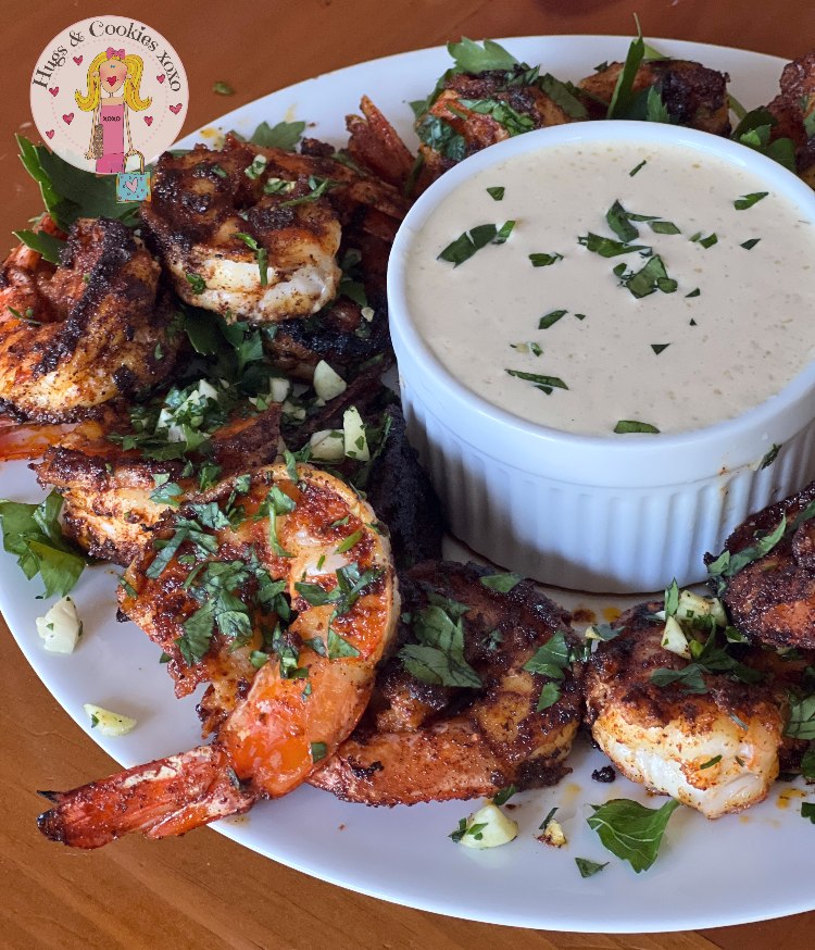 Charred Shrimp With Caesar Dip