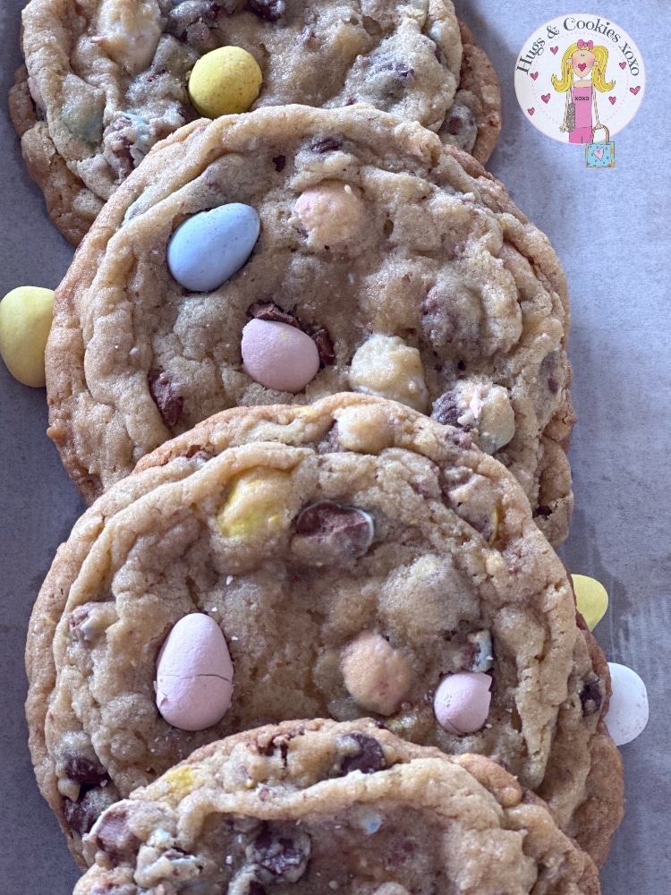 Cadbury Egg Chocolate Chip Cookies