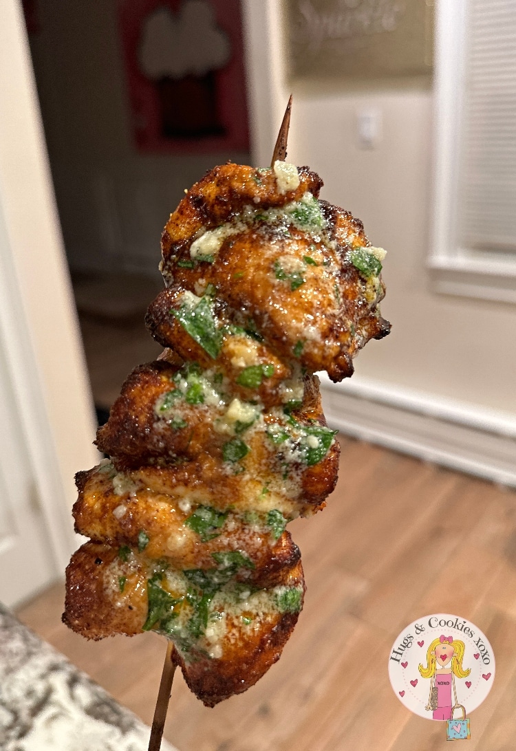 Parmesan Garlic Butter Chicken Skewers